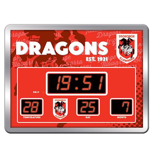 St-George-Illawarra-Dragons-Dragons LED Scoreboard Clock