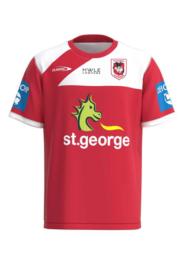 St-George-Illawarra-Dragons-Classic Dragons 2023 Men's Red Training Tee