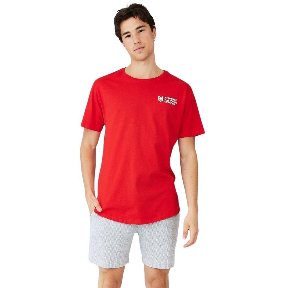 St-George-Illawarra-Dragons-Dragons Cotton On Men's Red Tee
