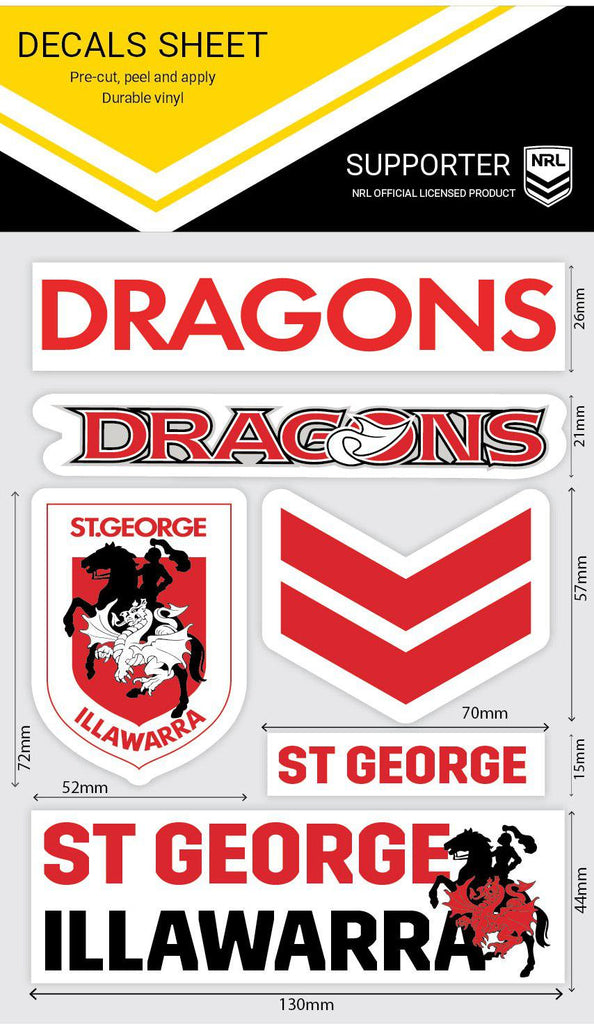 St-George-Illawarra-Dragons-Dragons Wordmark Decals