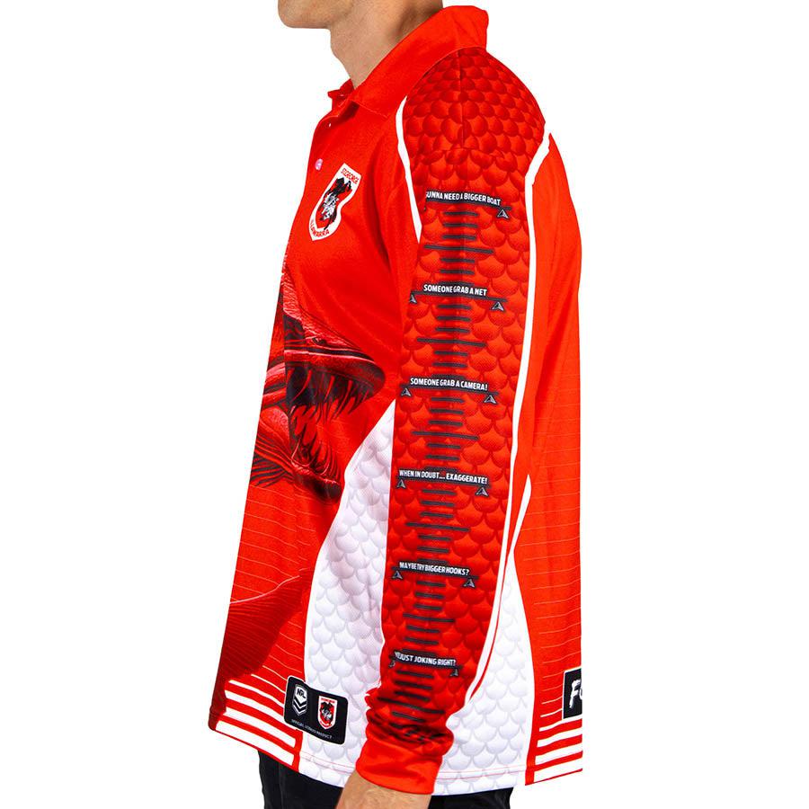 St-George-Illawarra-Dragons-Ashtabula Adults Barracuda Fishing Shirt