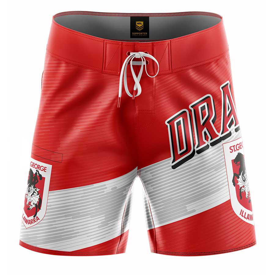 St-George-Illawarra-Dragons-Ashtabula Adults Barrel Board Shorts