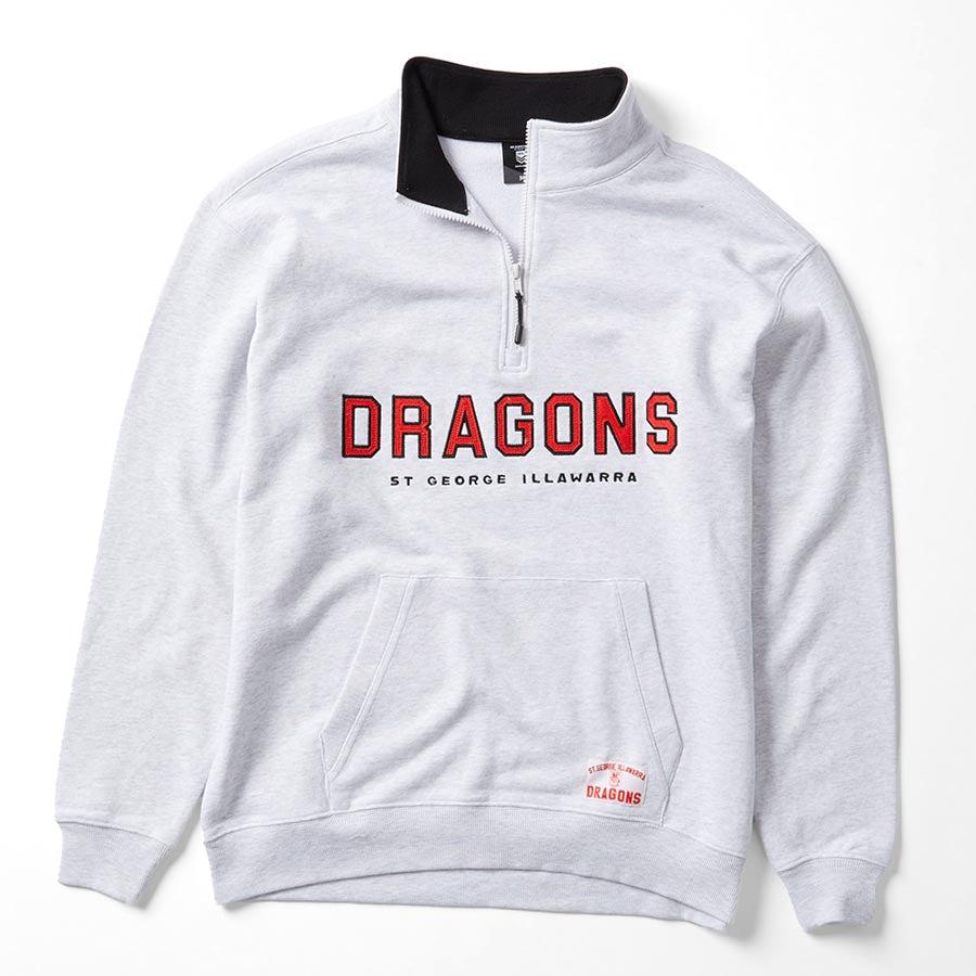 St-George-Illawarra-Dragons-Bleacher Athletic Adults 1/2 Zip Fleece