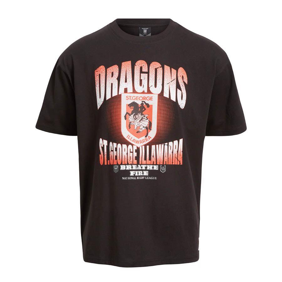 St-George-Illawarra-Dragons-Bleacher Athletic Adults Box Fit Graphic T-Shirt