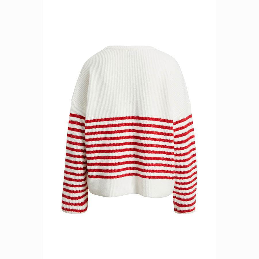 St-George-Illawarra-Dragons-Bleacher Athletic Dragons 1908 Women's Stripe Knit Crew