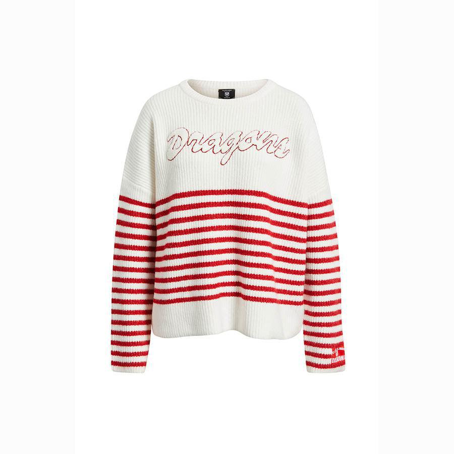 St-George-Illawarra-Dragons-Bleacher Athletic Dragons 1908 Women's Stripe Knit Crew