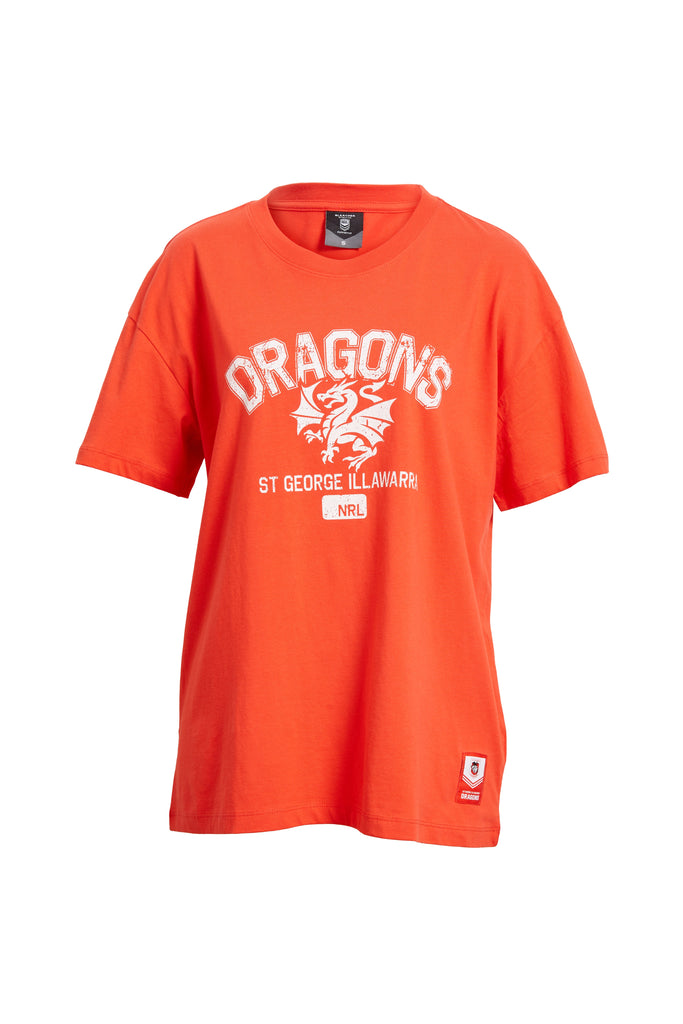 St-George-Illawarra-Dragons-Bleacher Athletic Dragons Women's Club Print T-Shirt