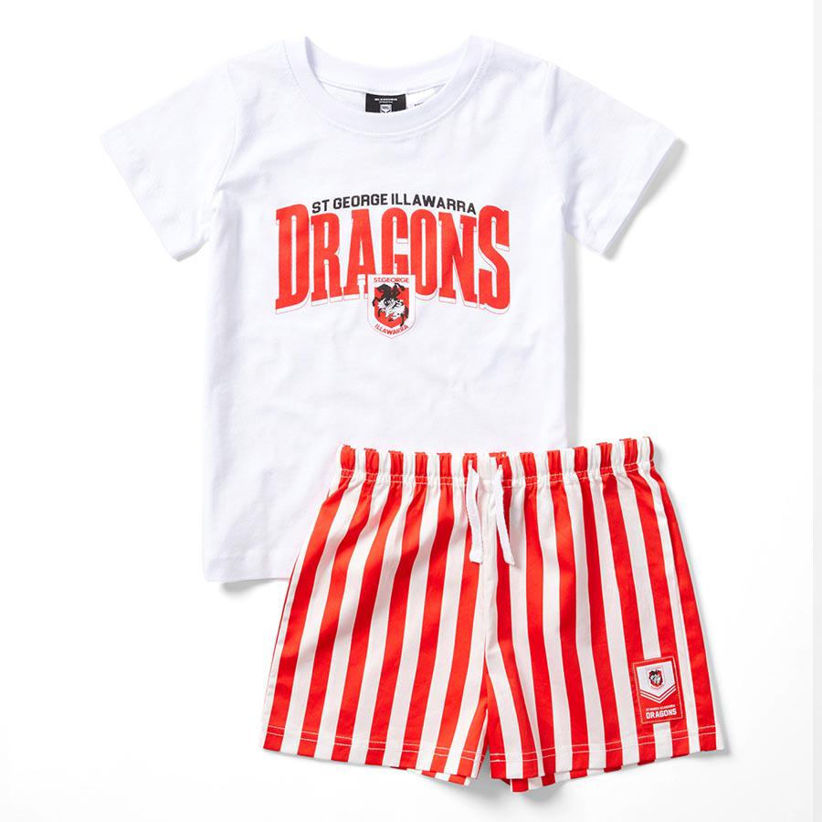 St-George-Illawarra-Dragons-Bleacher Athletic Dragons Youth T-Shirt & Short PJ Set