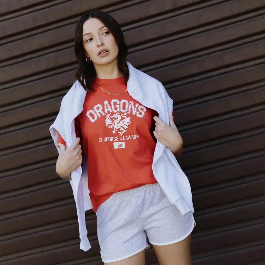 St-George-Illawarra-Dragons-Bleacher Athletic Women's Club Print T-Shirt
