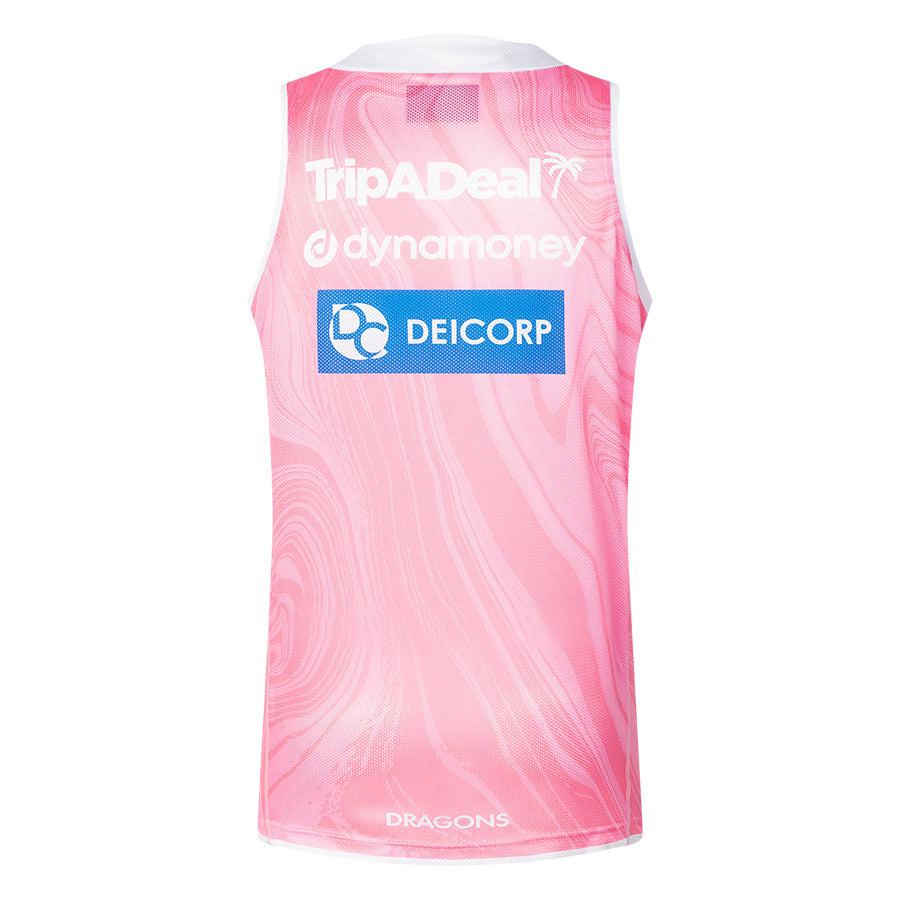 St-George-Illawarra-Dragons-Classic 2025 Adults Training Singlet Pink