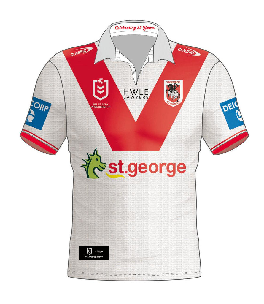 St-George-Illawarra-Dragons-Classic Dragons 2024 Ladies 25th Anniversary Jersey