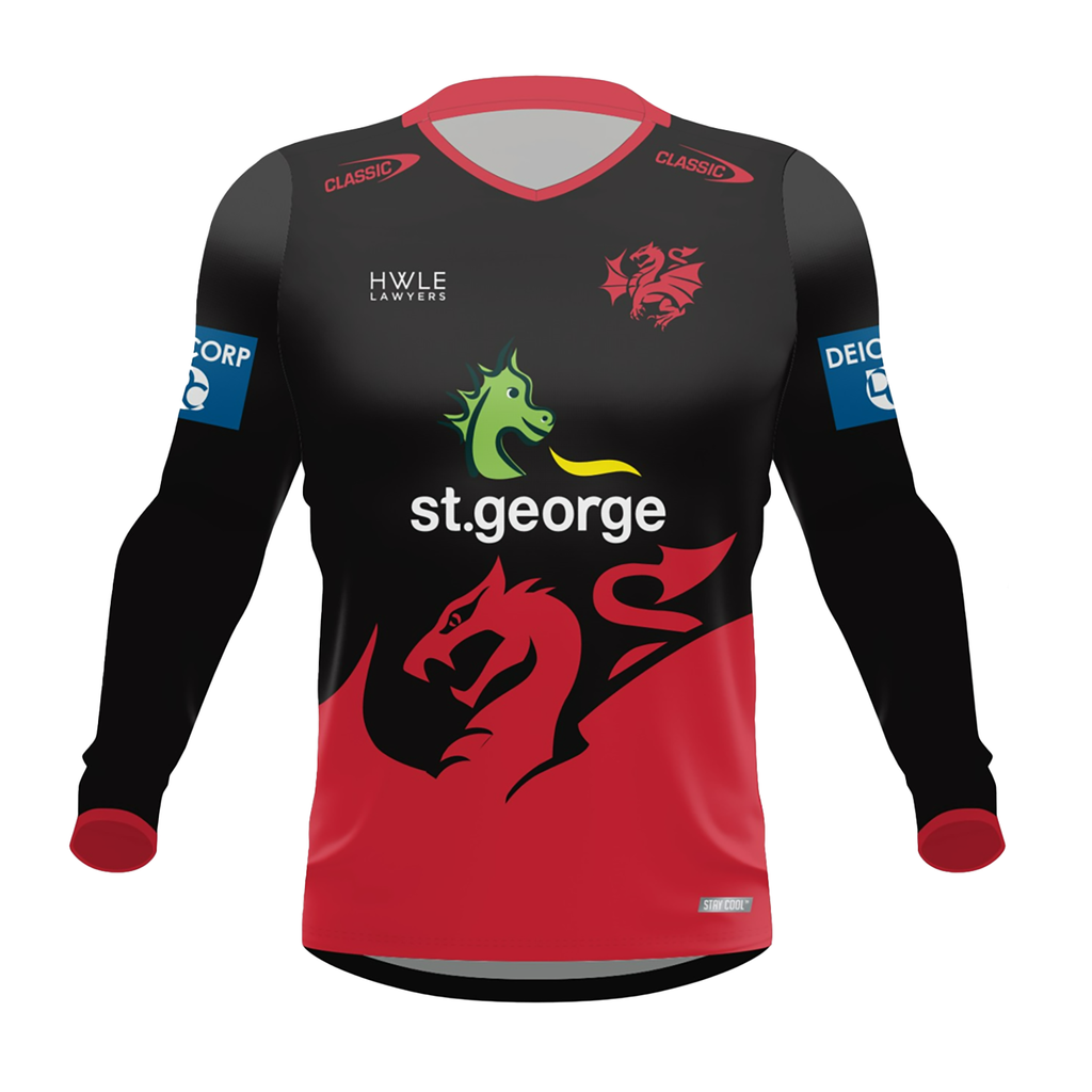 St-George-Illawarra-Dragons-Classic Dragons 2024 Men's L/S Training Tee