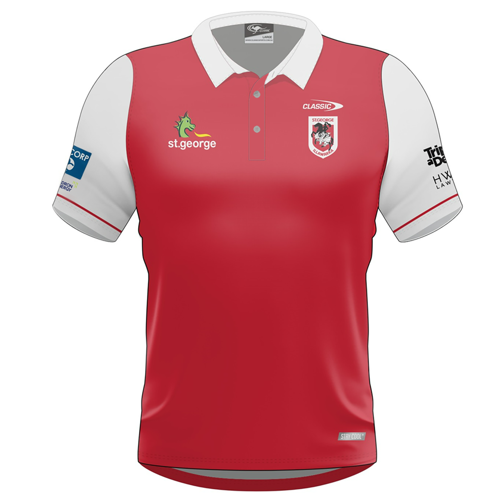 St-George-Illawarra-Dragons-Classic Dragons 2024 Men's Player Polo