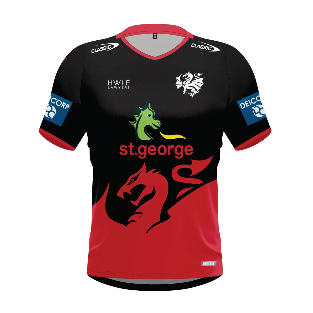 St-George-Illawarra-Dragons-Classic Dragons 2024 Mens Training Tee Black