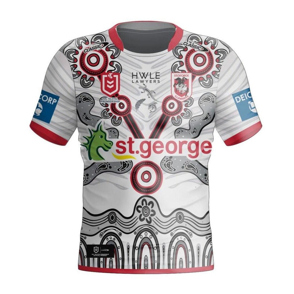 St-George-Illawarra-Dragons-Classic Dragons 2024 Youth Indigenous Jersey