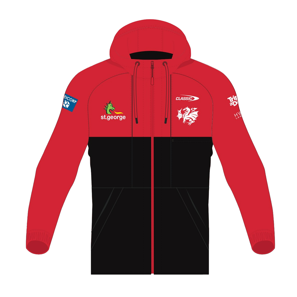 St-George-Illawarra-Dragons-Classic Dragons 2024 Youth Wet Weather Jacket