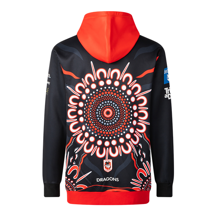 St-George-Illawarra-Dragons-Classic Dragons 2025 Adult Indigenous Hoodie