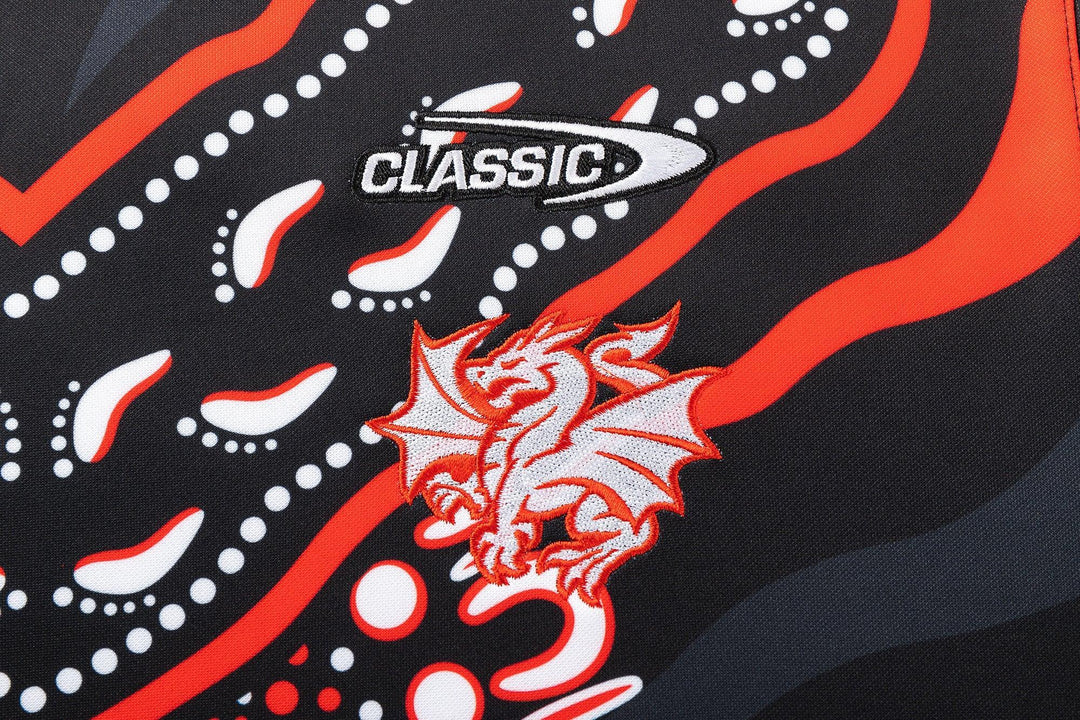 St-George-Illawarra-Dragons-Classic Dragons 2025 Adult Indigenous Hoodie