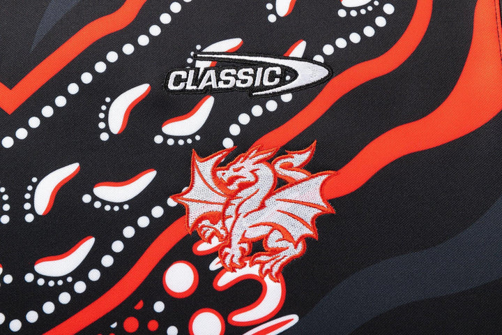 St-George-Illawarra-Dragons-Classic Dragons 2025 Adult Indigenous Hoodie