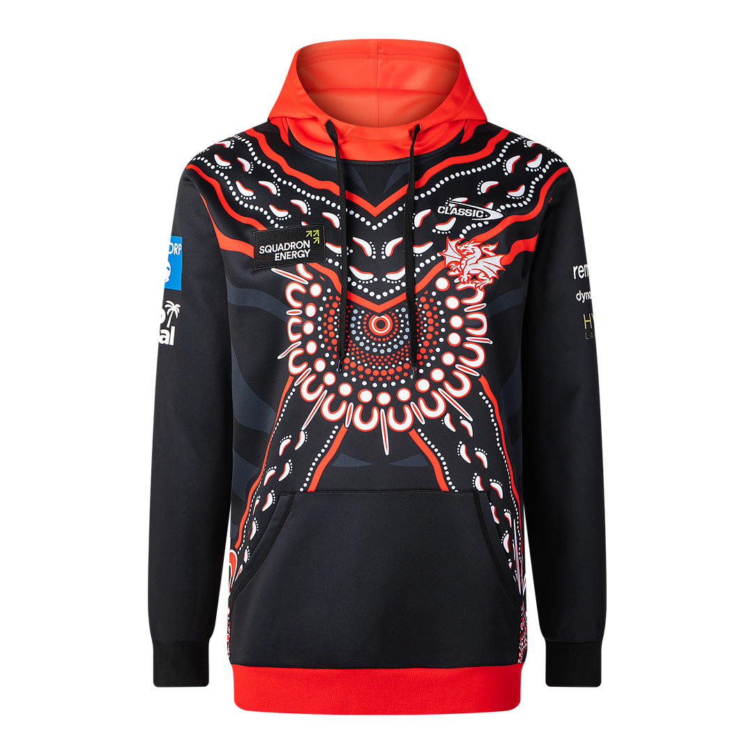 St-George-Illawarra-Dragons-Classic Dragons 2025 Adult Indigenous Hoodie