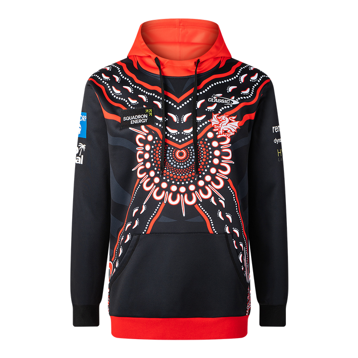 St-George-Illawarra-Dragons-Classic Dragons 2025 Adult Indigenous Hoodie