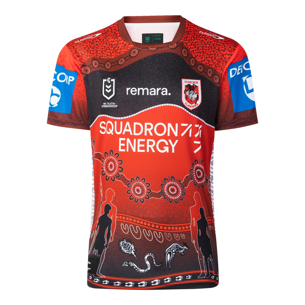 St-George-Illawarra-Dragons-Classic Dragons 2025 Adult Indigenous Jersey