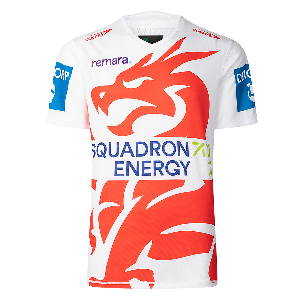 St-George-Illawarra-Dragons-Classic Dragons 2025 Adult Warm Up Tee
