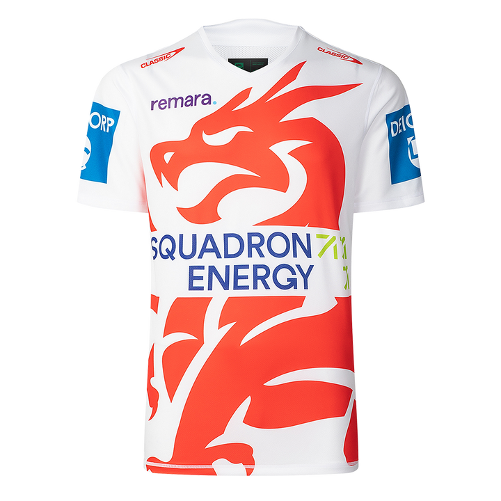 St-George-Illawarra-Dragons-Classic Dragons 2025 Adult Warm Up Tee
