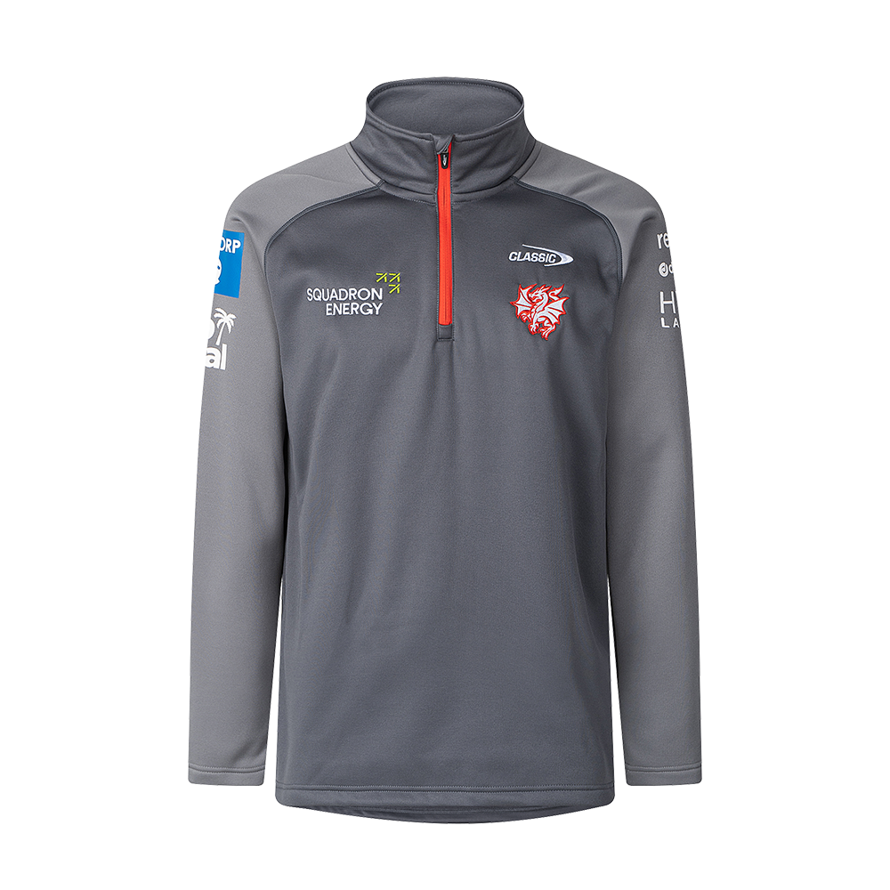 St-George-Illawarra-Dragons-Classic Dragons 2025 Adults 1/4 Zip Fleece