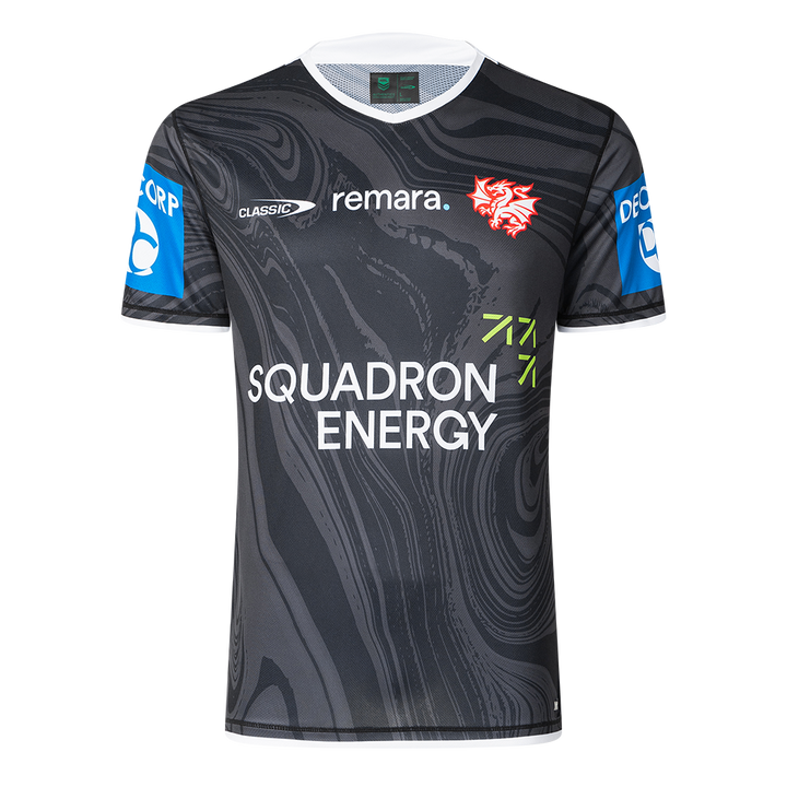 St-George-Illawarra-Dragons-Classic Dragons 2025 Adults Training Tee Charcoal