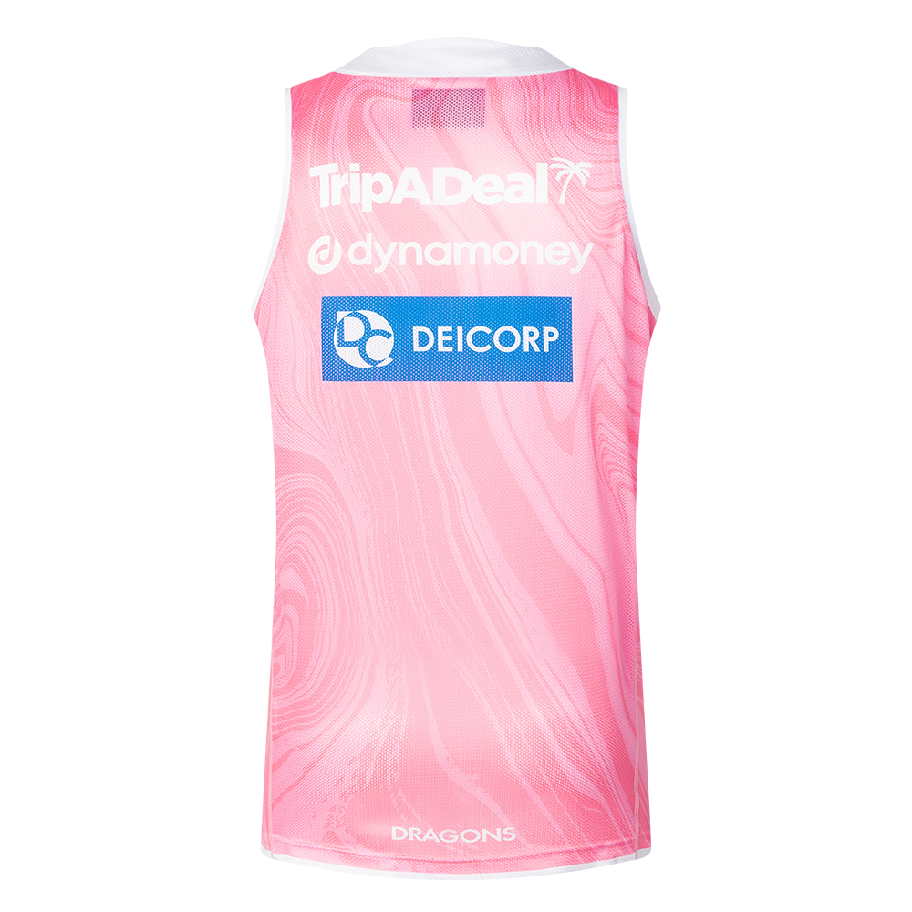 St-George-Illawarra-Dragons-Classic Dragons 2025 Men's Training Singlet Pink