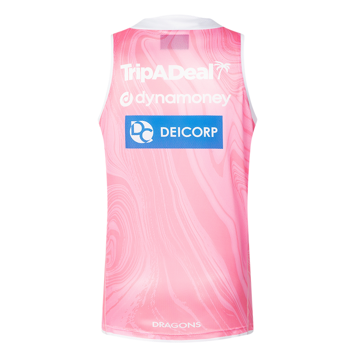 St-George-Illawarra-Dragons-Classic Dragons 2025 Men's Training Singlet Pink