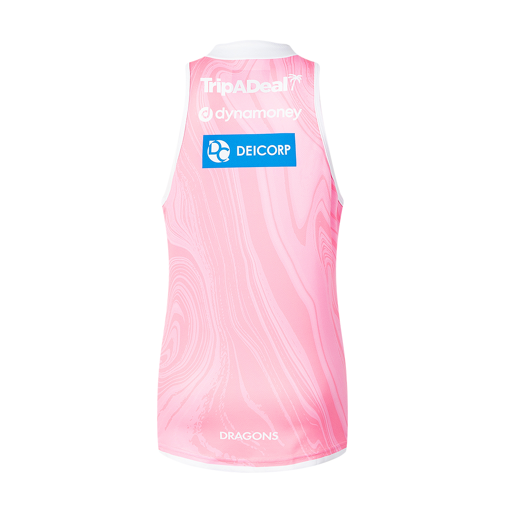 St-George-Illawarra-Dragons-Classic Dragons 2025 Women's Training Singlet Pink