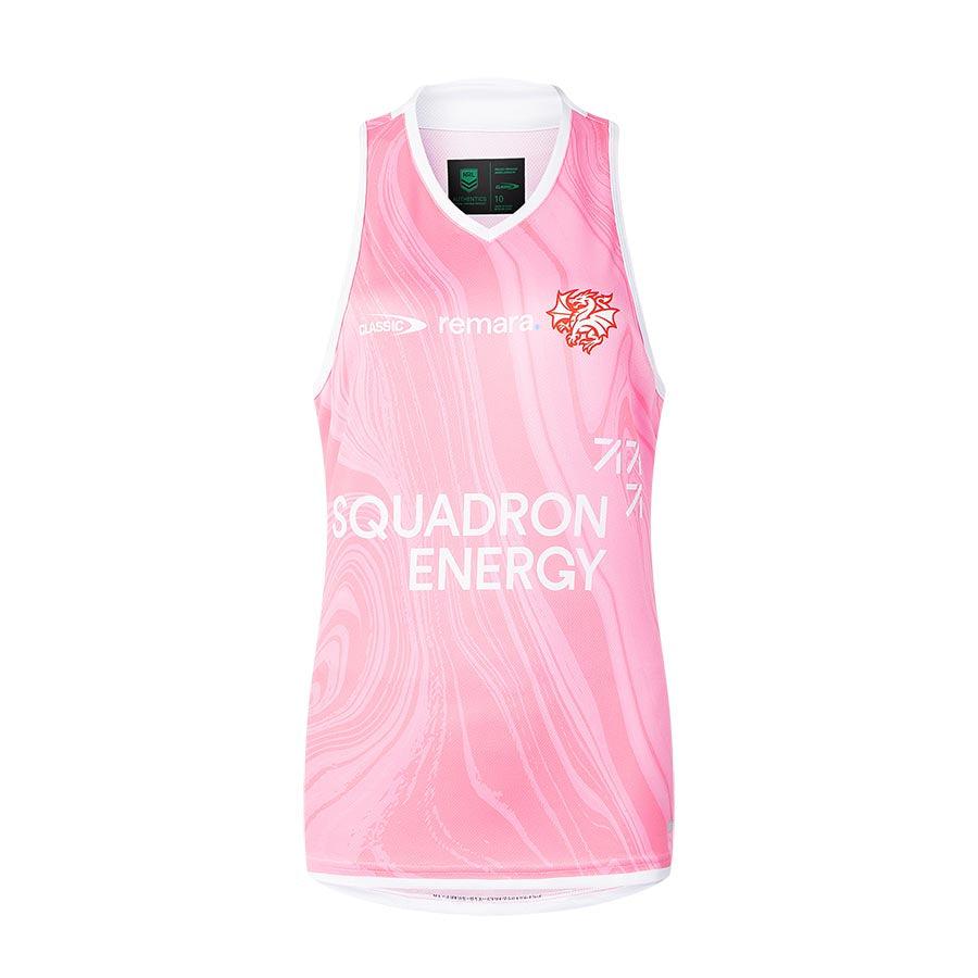 St-George-Illawarra-Dragons-Classic Dragons 2025 Women's Training Singlet Pink