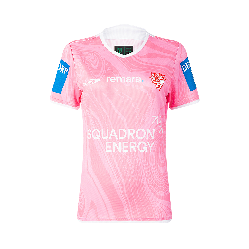 St-George-Illawarra-Dragons-Classic Dragons 2025 Women's Training Tee Pink