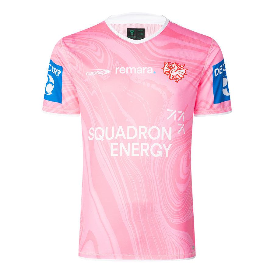 St-George-Illawarra-Dragons-Classic Dragons 2025 Youth Training Tee Pink