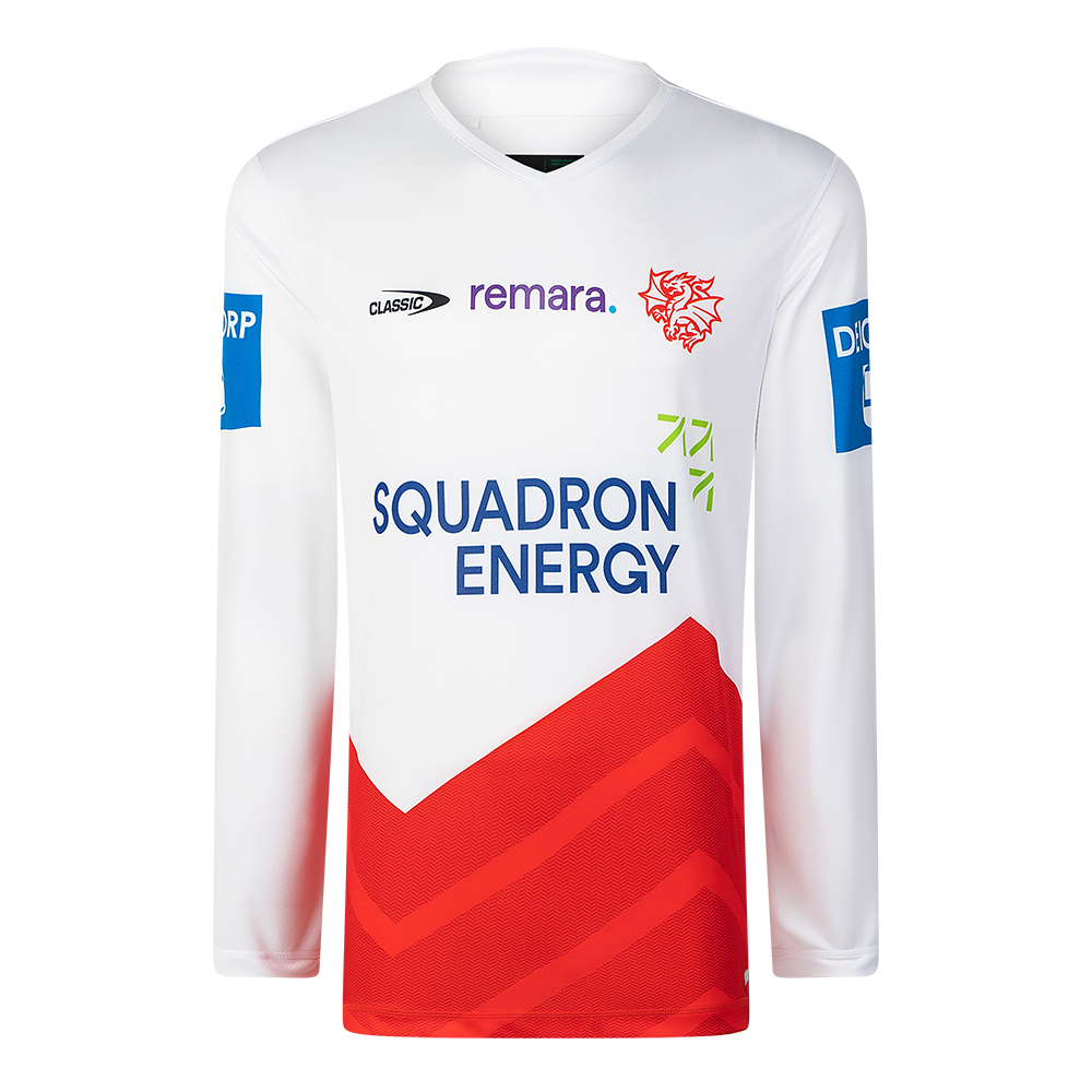 St-George-Illawarra-Dragons-Classic Dragons 2026 Adult Long Sleeve Training Tee
