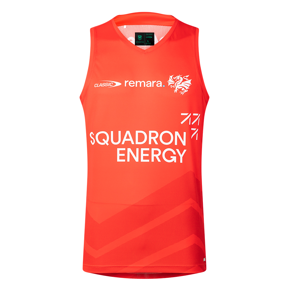 St-George-Illawarra-Dragons-Classic Dragons 2026 Adult Training Singlet Red