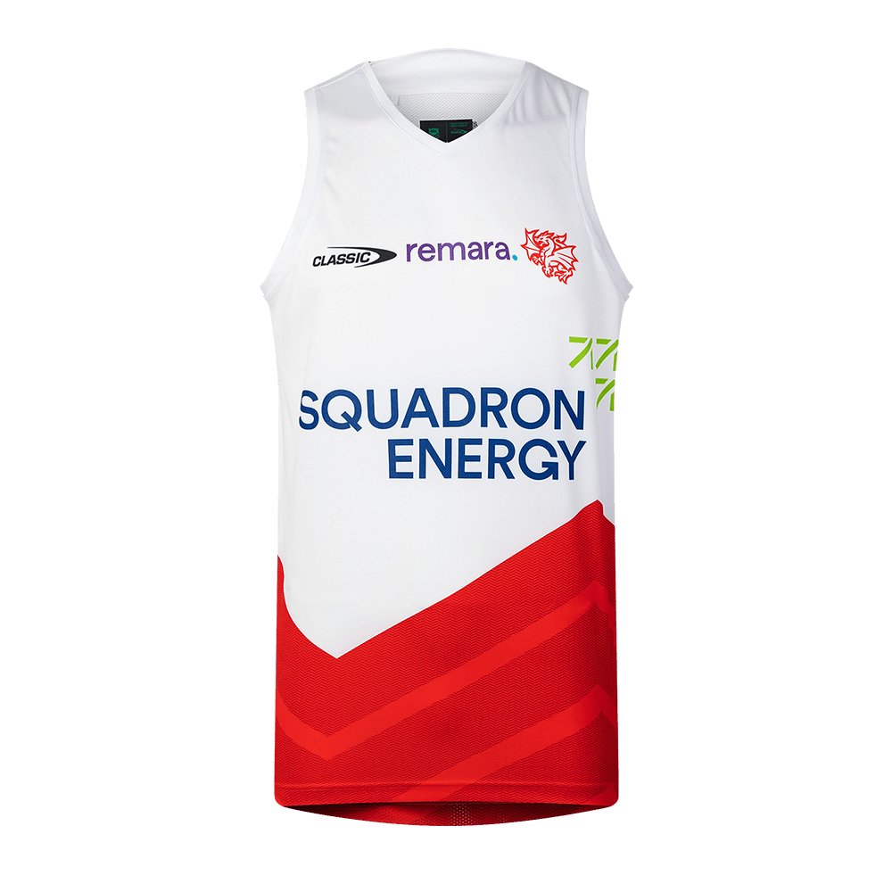 St-George-Illawarra-Dragons-Classic Dragons 2026 Adult Training Singlet White