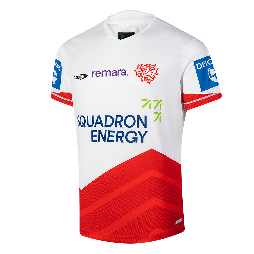 St-George-Illawarra-Dragons-Classic Dragons 2026 Adult Training Tee White