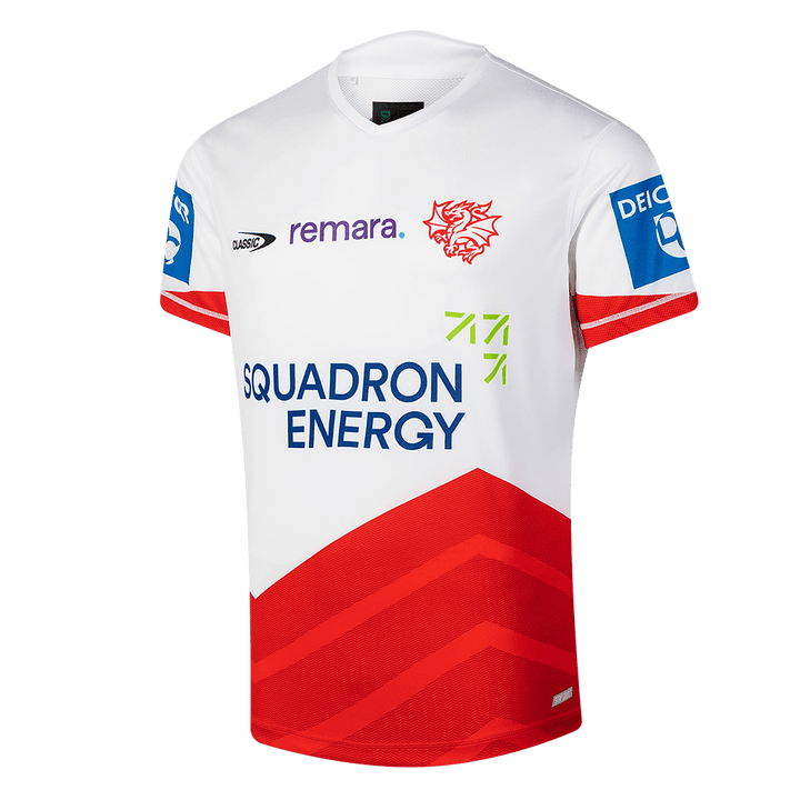 St-George-Illawarra-Dragons-Classic Dragons 2026 Adult Training Tee White