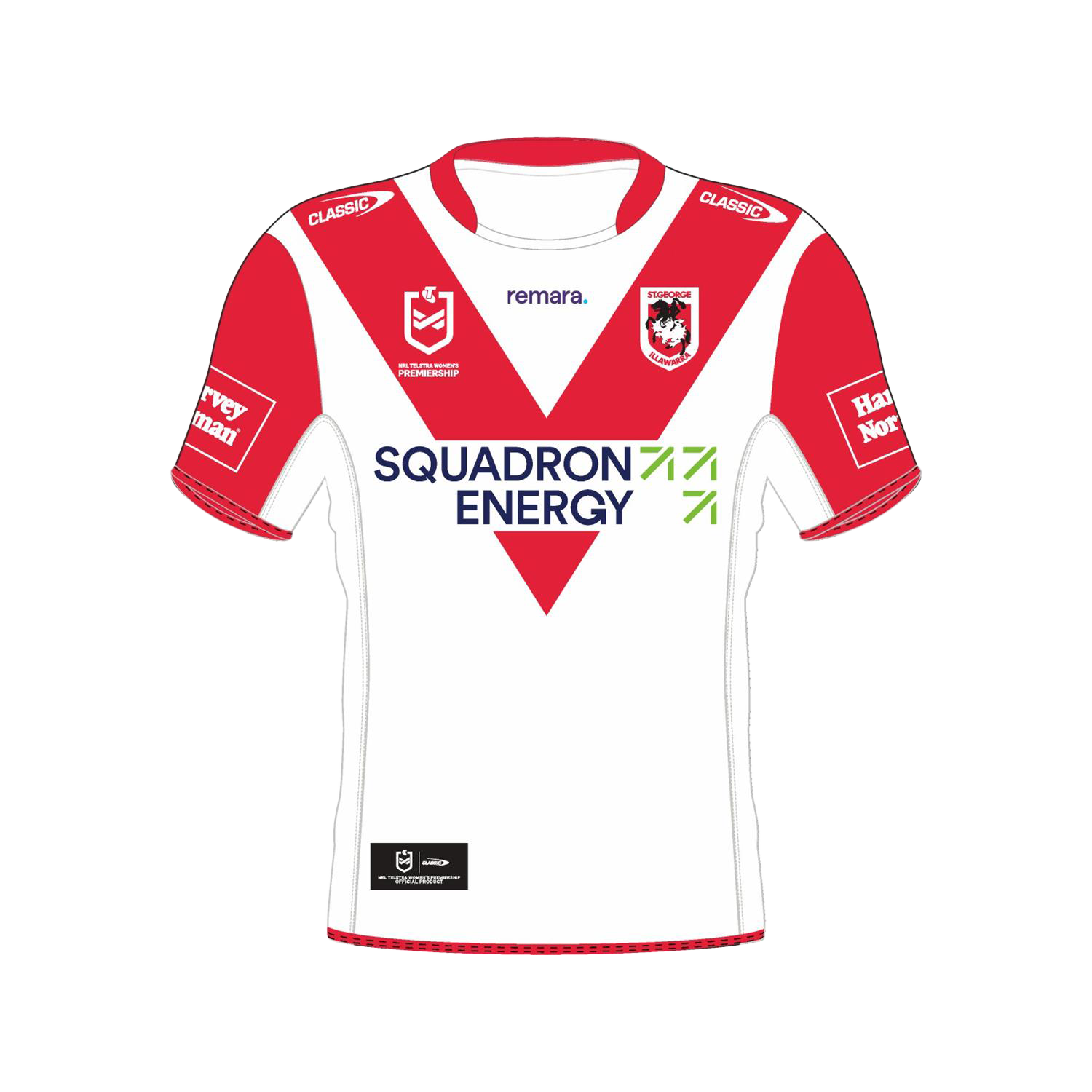 St-George-Illawarra-Dragons-Classic Dragons 2026 Adults NRLW Home Jersey