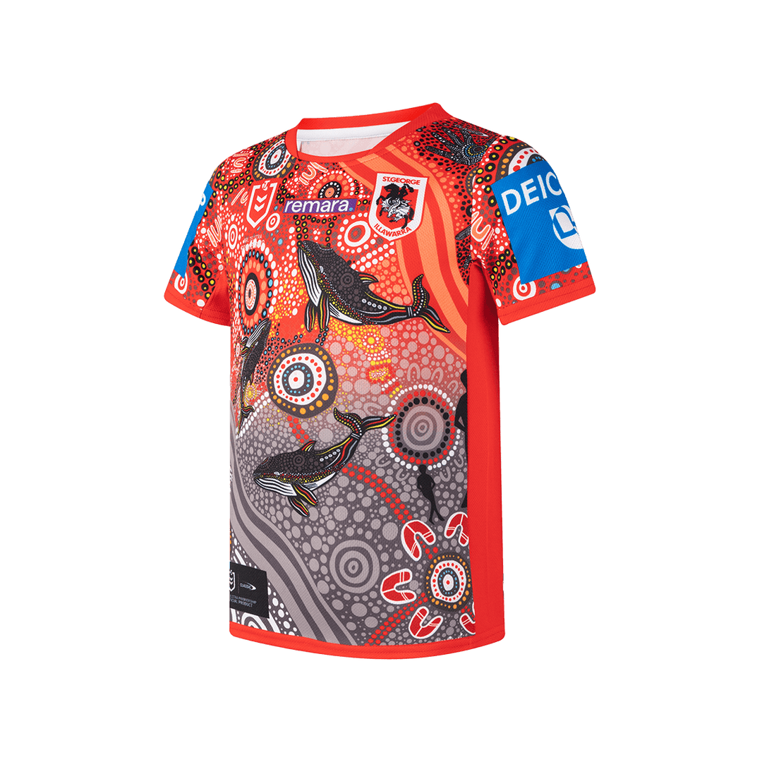 St-George-Illawarra-Dragons-Classic Dragons 2026 Infant Indigenous Jersey & Shorts Set