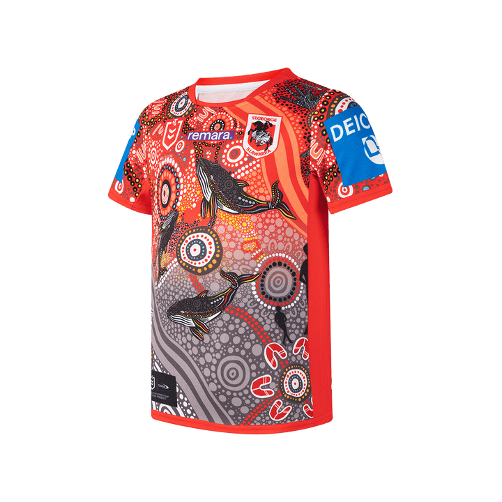 St-George-Illawarra-Dragons-Classic Dragons 2026 Infant Indigenous Jersey & Shorts Set
