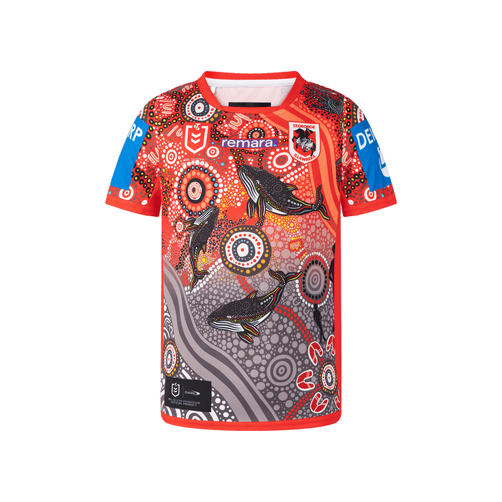 St-George-Illawarra-Dragons-Classic Dragons 2026 Infant Indigenous Jersey & Shorts Set