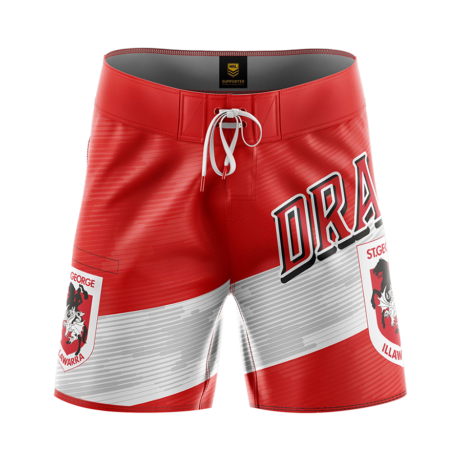 St-George-Illawarra-Dragons-Dragons Adult Barrel Board Shorts