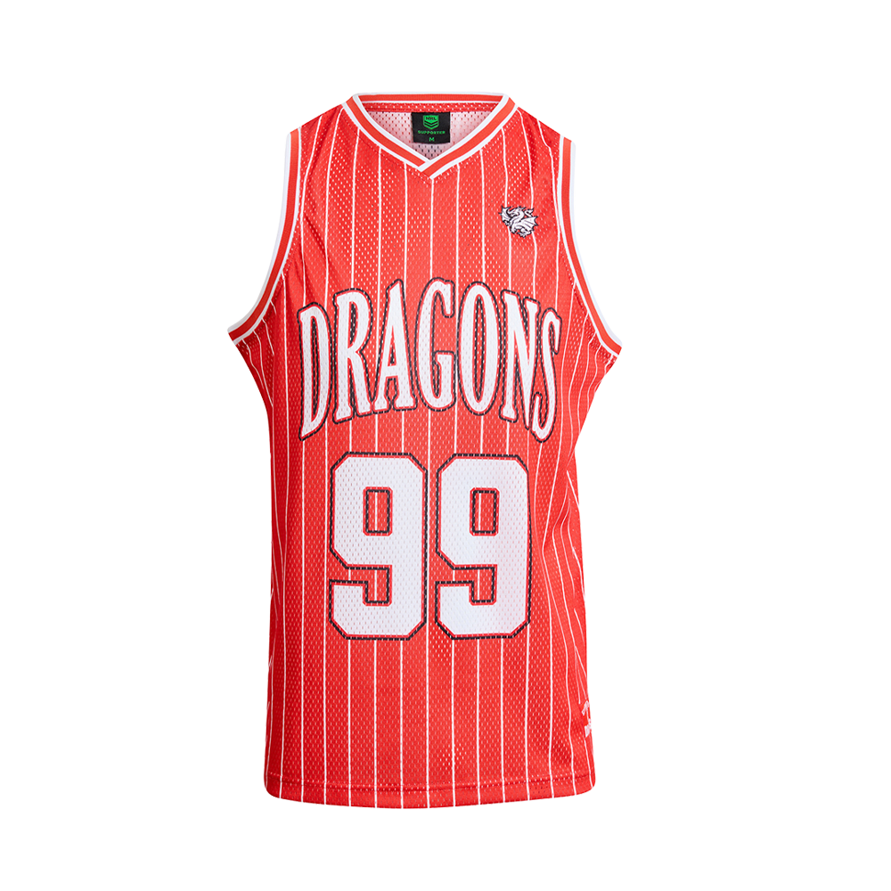 St-George-Illawarra-Dragons-Dragons Adult Basketball Singlet
