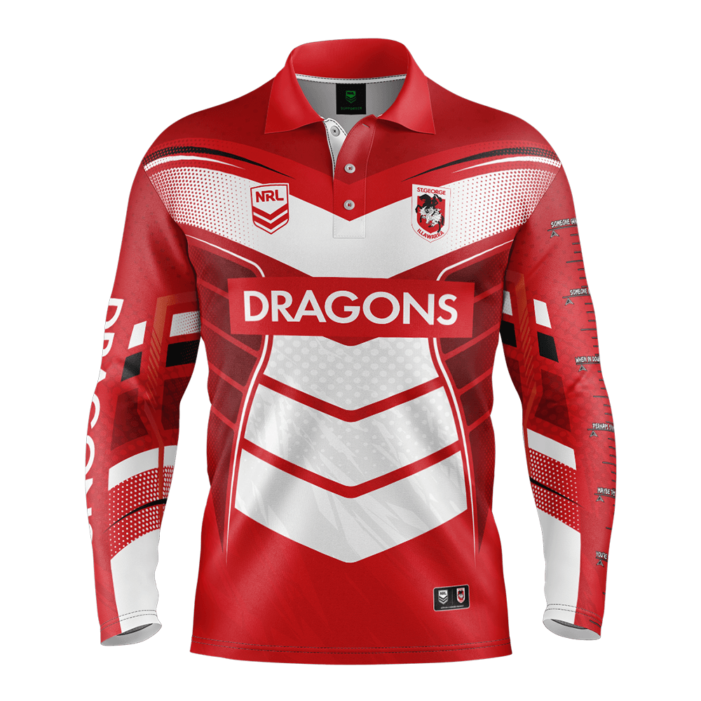 St-George-Illawarra-Dragons-Dragons Adult Cyber Fishing Shirt