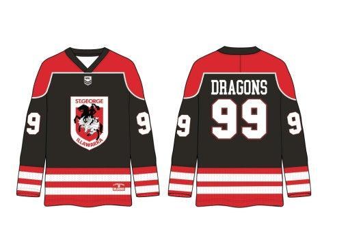 St-George-Illawarra-Dragons-Dragons Adult Hockey Long Sleeve