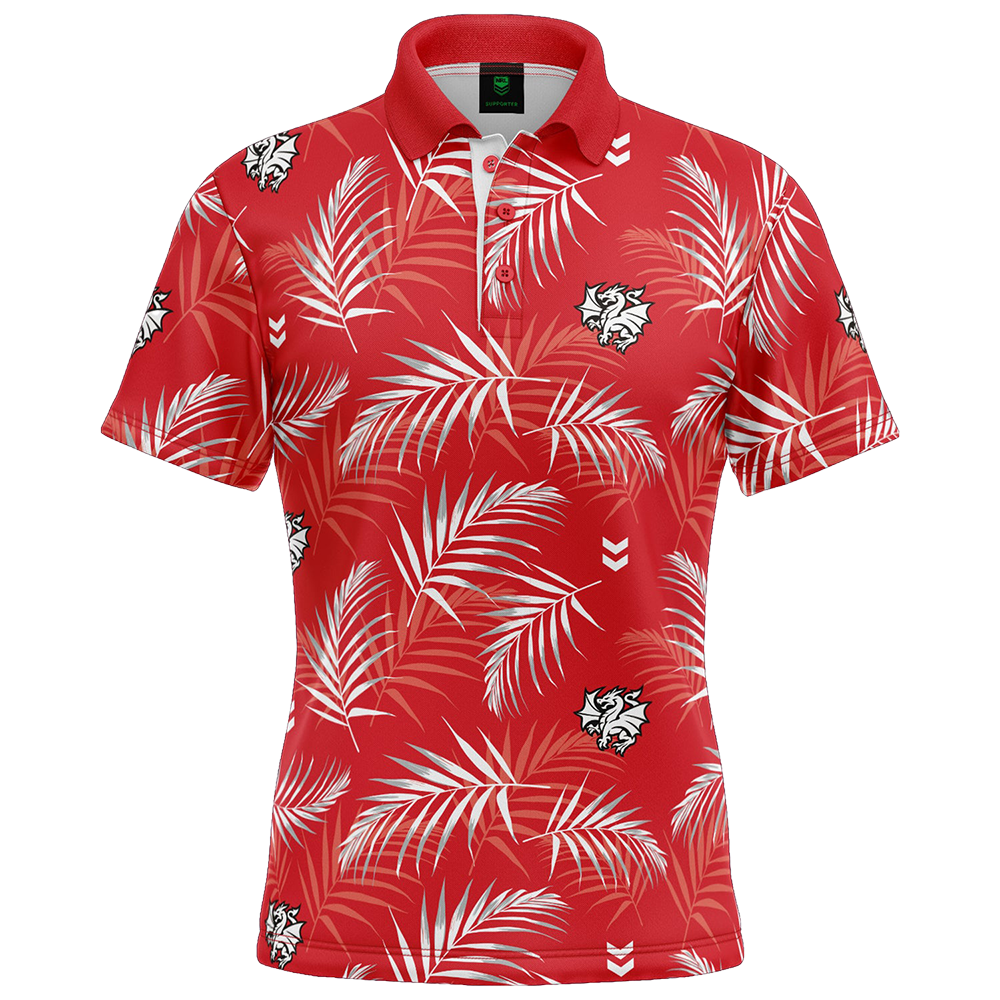St-George-Illawarra-Dragons-Dragons Adult Palm Beach Golf Shirt